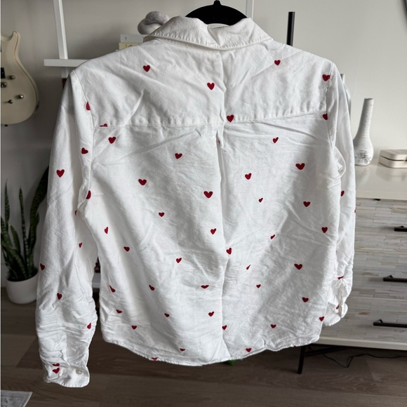 Sézane Tomboy Shirt, Embroidered Hearts - Picture 3 of 8